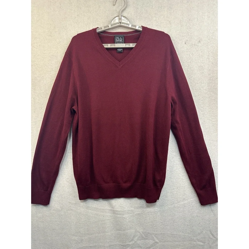 Jos A Bank Traveler Sweaters Men's Large Set‎ Of Two Pima Cotton V-Neck